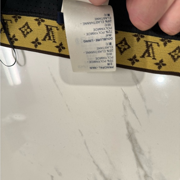 SOLD Burberry Black Sweater with Striped Accents - Picture 10 of 10